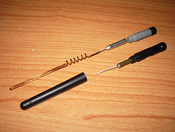Le due antenne disassemblate