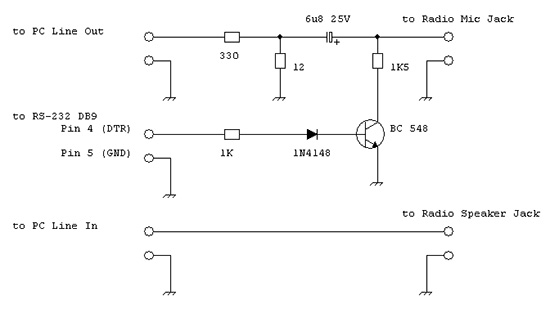 Schema elettrico del keyer